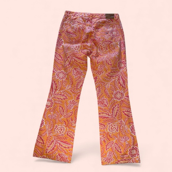 Tommy Hilfiger Pink and Orange Floral Flare Jeans - minor marks - Picture 2 of 8